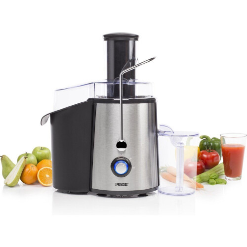 Princess - Juice Extractor - Sapcentrifuge 800W - Aluminium/RVS/Zilver/Zwart