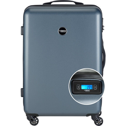 Princess Traveller PT-01 - Reiskoffer - Geïntegreerde weegschaal - Platinum Navy - M - 66cm Tweedehands