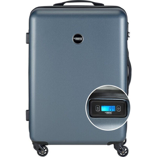Princess Traveller PT01 - Reiskoffer - Geïntegreerde weegschaal - Platinum Navy M (66cm) Tweedehands