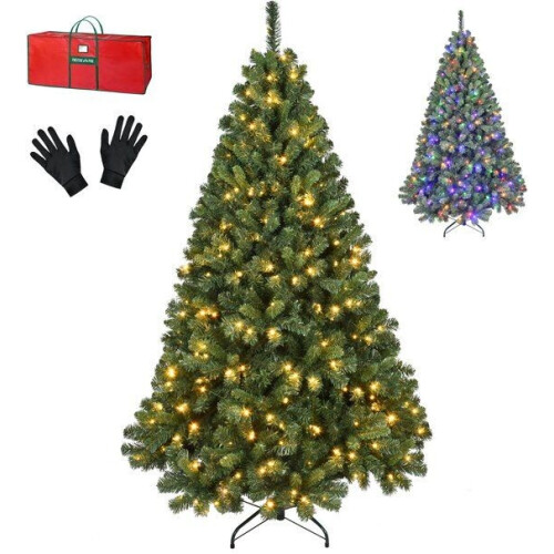 PristinePine Volle kerstboom - 180 cm - 280 LED lampjes - 980 takken - Groen