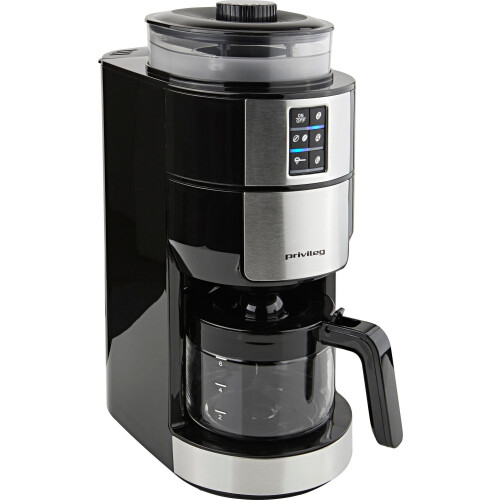 PRIVILEG CM1121-GS - Volautomatische Koffiemachine - Geïntegreerde Bonenmaler Stoomfunctie - Zwart/RVS Tweedehands