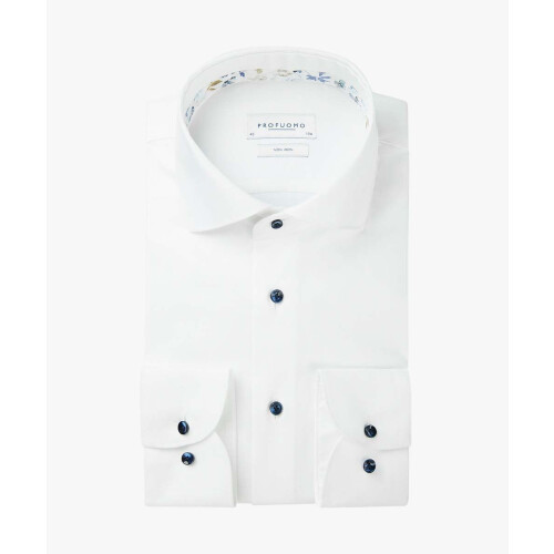 Profuomo Wit Dobby Overhemd– Maat 38 – Stijlvol&Duurzaam Tweedehands