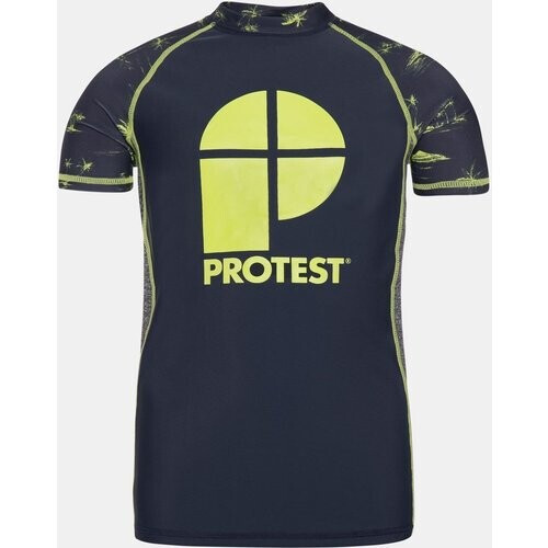 Protest Prtdylan Jr Rashguard Lycra T-Shirt Donkerblauw/Limoengroen Tweedehands