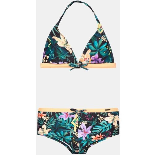Protest Prtkoski B Jr Halter Bikini Zwart/Ass. Bloem Tweedehands