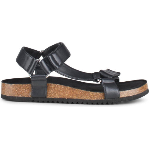 PS Poelman Amon - Dames Sandalen - Klittenband - Zwart