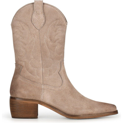 PS Poelman BABS - Dames Cowboylaarzen - Western hak 5,5 cm - Licht Beige - Maat 40