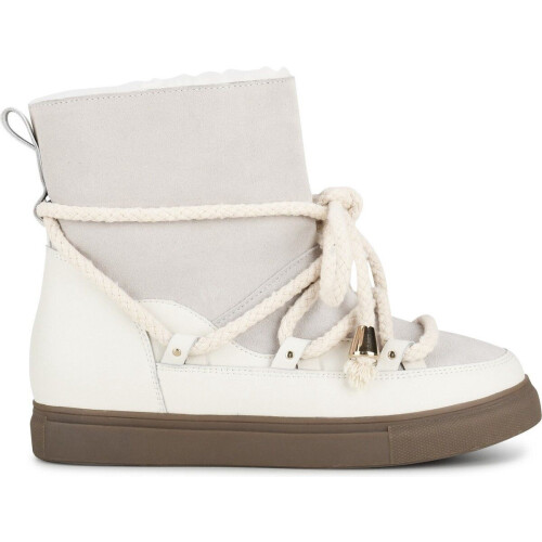PS Poelman MIA - Dames Snowboots - Suède bovenwerk schapenwol - Gebroken wit - Maat 37 Tweedehands