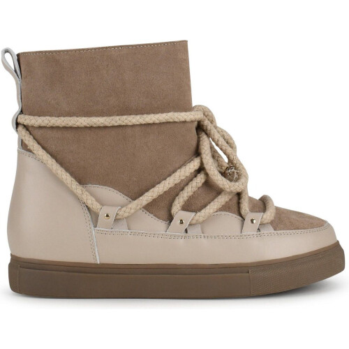 PS Poelman MIA - Dames Snowboots - Suède bovenwerk - Taupe Tweedehands