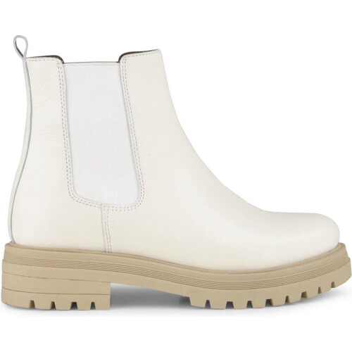 PS Poelman Mink - Chelsea boots - Chunky zool 4,5 cm - Crème Wit - Maat 40 Tweedehands