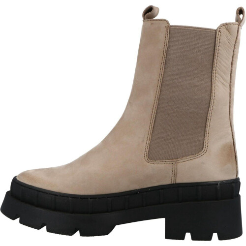 PS Poelman NORA - Dames Chelsea Boots - Suède leer - Beige Taupe - Maat 38