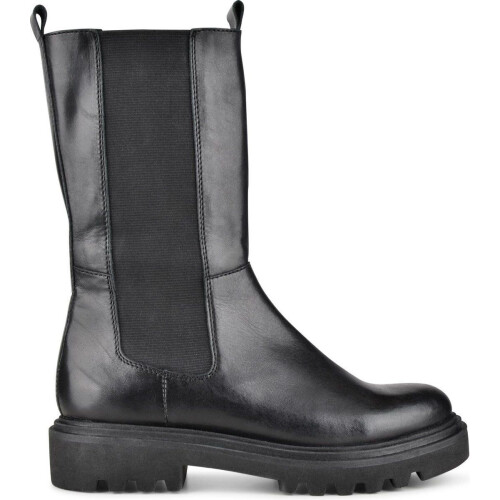 PS Poelman Saturno - Dames Chelsea Laarzen - Ritssluiting chunky plateauzool 4 cm - Zwart Tweedehands