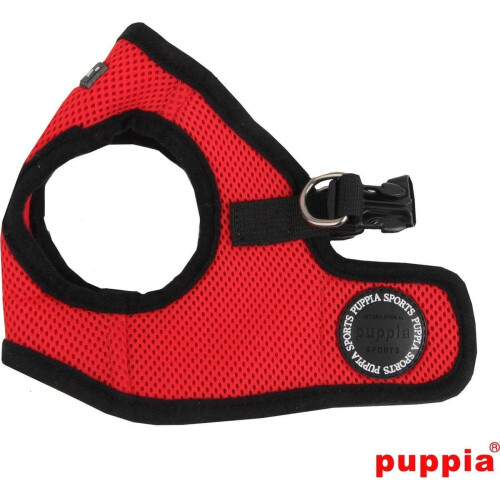 Puppia Soft Vest Harness - Hondentuig - Verstelbare buikriem - Rood - M