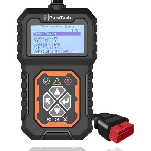 PuroTech OBD2 Scanner - Diagnosecomputer - Storing Verwijderen - Zwart/Oranje Tweedehands
