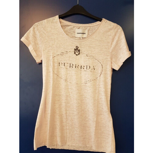 Purrrda T-shirt - Dames - Korte mouw - Roze - Maat L Tweedehands