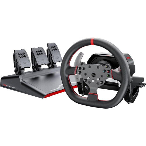 PXN - V10 Pro - Race Stuur - Met Pedalen - Force Feedback - 270/900° - Game Stuur - Geschikt voor - PS4 - PS5 - Xbox One - Xbox Series X|S - PC - Met