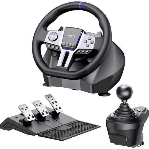 PXN V9 Gen 2 - Race Stuur - 270/900° - Geschikt voor PS4 Xbox One PC Xbox Series X|S PS3 - Met App