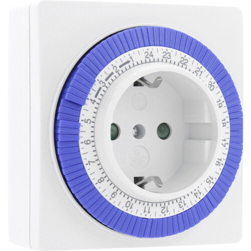 Q-Link Tijdschakelklok - Analoog - 96 schakelmomenten - Kinderbeveiliging - Wit