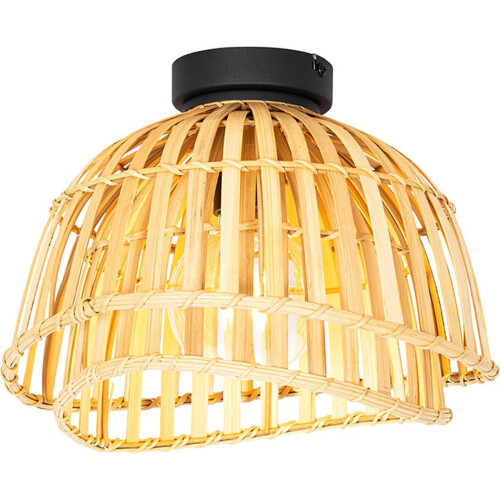 QAZQA Pua - Oosterse Plafondlamp - Ø 30 cm - Bamboe Naturel - 1 lichts Tweedehands