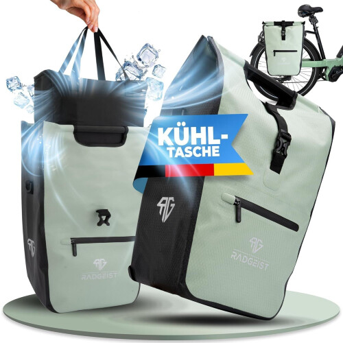 RADGEIST fietstas - bagagedrager tas met uitneembare koeltas - 25 liter (2023)