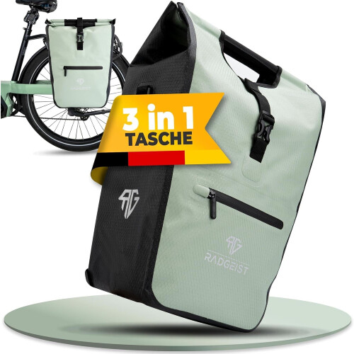 RADGEIST fietstas voor bagagedrager I fietstas shopper I fiets boodschappentas&draagtas 22-28 lite Tweedehands