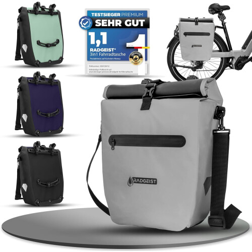 RADGEIST Fietstas voor bagagedrager - Tas voor fietsbagagedrager - Bagagedraagtas waterdichte schoud Tweedehands