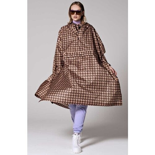 Rainkiss dames vegan Poncho Damier Tweedehands