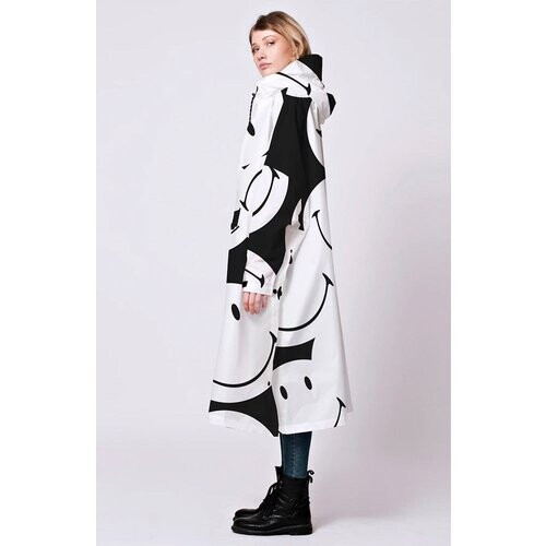 Rainkiss dames vegan Poncho Panda Smiley Zwart-Wit Tweedehands