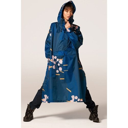 Rainkiss dames vegan Poncho Rainkiss Bloesem Blauw Tweedehands