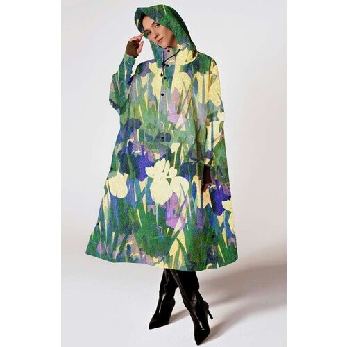 Rainkiss dames vegan Regenponcho Lelie Groen & Geel Tweedehands