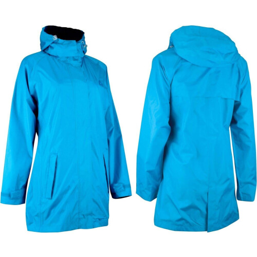 Ralka Regenjas Deluxe - Lang Model - Getailleerd - Aqua/Marine - M (38) Tweedehands