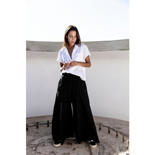 RAVENS VIEW IBIZA dames vegan Broek Easy Skirt Zwart Tweedehands