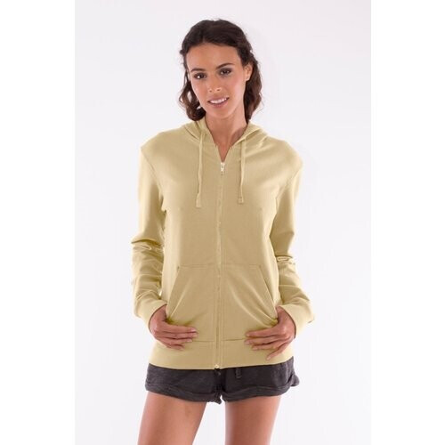 RAVENS VIEW IBIZA dames vegan Capuchon Zip Vedra Camel Geel Tweedehands