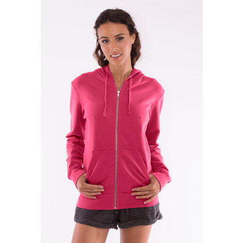 RAVENS VIEW IBIZA dames vegan Hoodie Zip Vedra Granaatrood Tweedehands