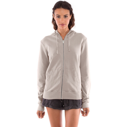 RAVENS VIEW IBIZA dames vegan Hoodie Zip Vedra Steengrijs Tweedehands