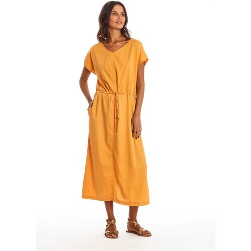 RAVENS VIEW IBIZA dames vegan Jurk Tessa Camel Geel Tweedehands