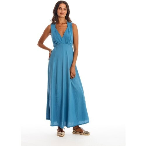 RAVENS VIEW IBIZA dames vegan Jurk Vienna Maui Blauw Tweedehands