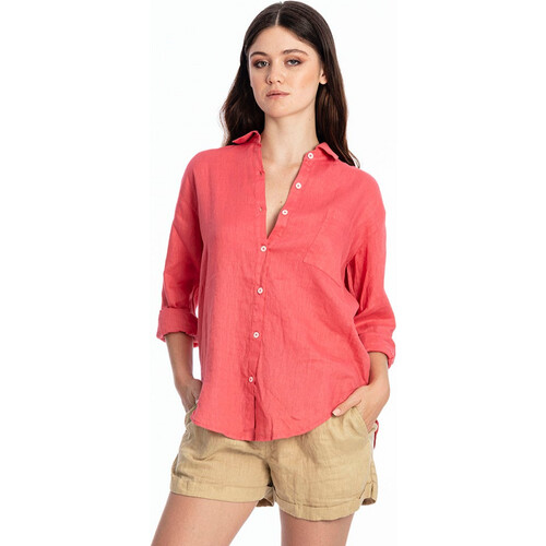 RAVENS VIEW IBIZA dames vegan Overhemd Flamingo Roze Tweedehands