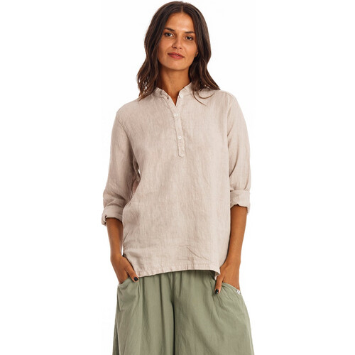 RAVENS VIEW IBIZA dames vegan Overhemd Lian Steengrijs Tweedehands