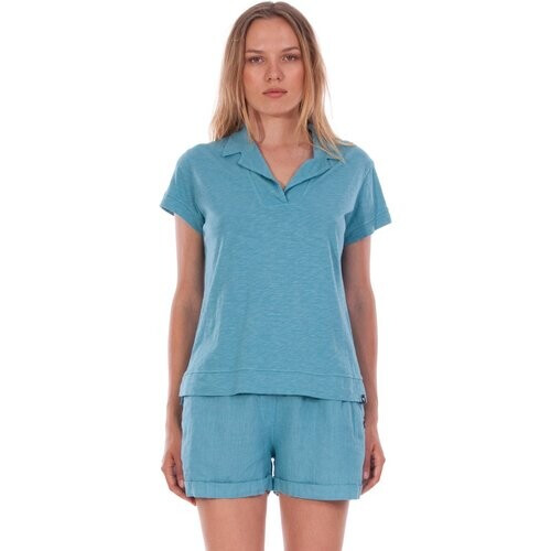 RAVENS VIEW IBIZA dames vegan Poloshirt Alexa Cameo Blauw Tweedehands