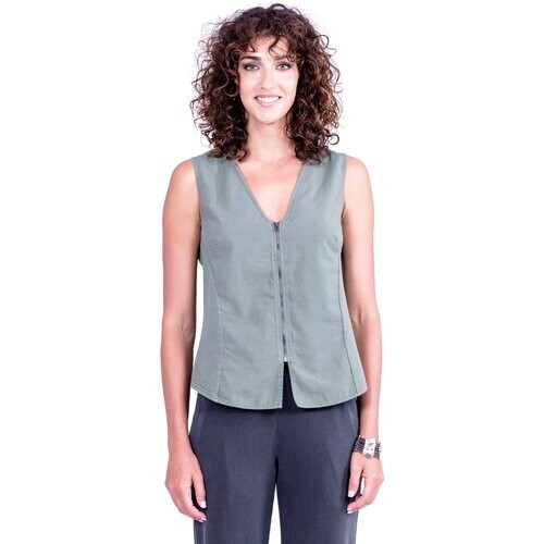 RAVENS VIEW IBIZA dames vegan Vest Kaki Groen Tweedehands