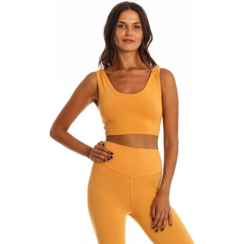 RAVENS VIEW IBIZA dames vegan Yogatop Goud Zandgeel Tweedehands