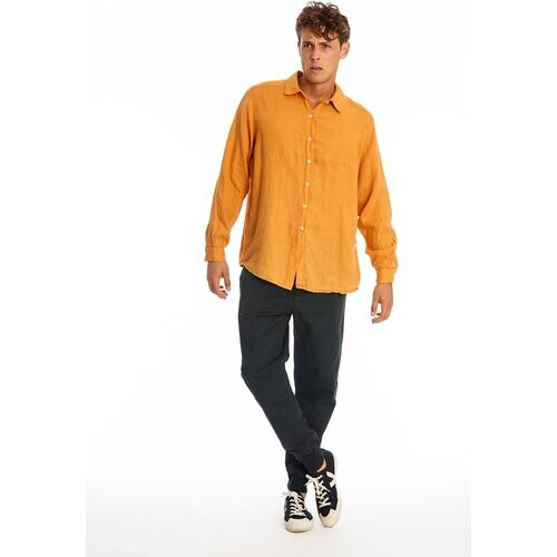 RAVENS VIEW IBIZA mannen vegan Overhemd Alain Gold Sand Tweedehands