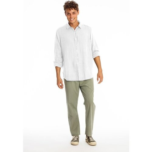 RAVENS VIEW IBIZA mannen vegan Overhemd Alain Wit Tweedehands