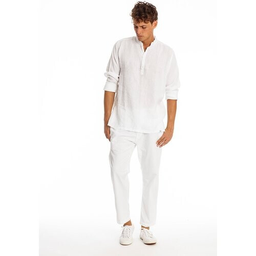 RAVENS VIEW IBIZA mannen vegan Overhemd Mykonos Wit Tweedehands