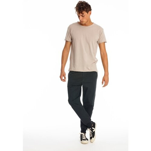 RAVENS VIEW IBIZA mannen vegan T-Shirt Round Wild Neck Steengrijs Tweedehands