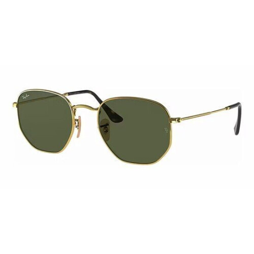 Ray Ban RB3548N - Zeshoekige zonnebril - Goud - Groen G-15 - 51mm Tweedehands