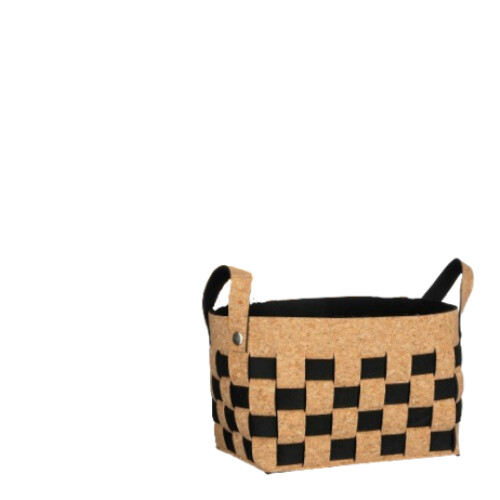 Rechthoekige Opbergmand - 32 x 22 x 22 cm - Zwart Tweedehands