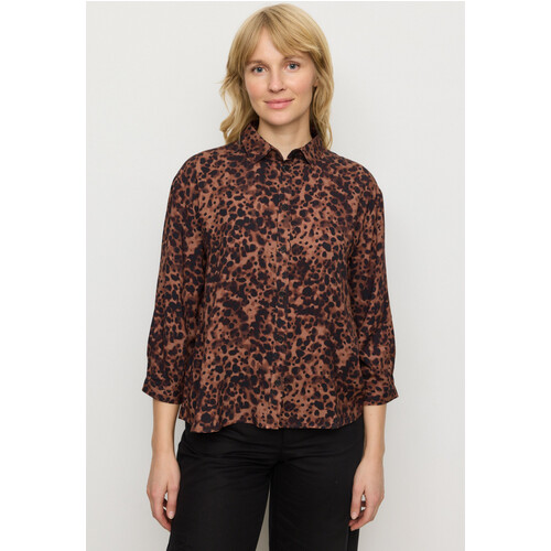 Recolution dames vegan Blouse Cypress Leo Cognacbruin Tweedehands