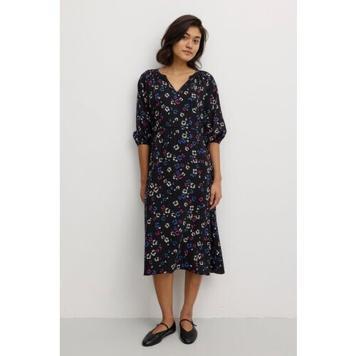 Recolution dames vegan Jurk Nemesia Blossom Zwart Tweedehands