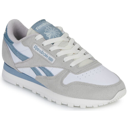 Reebok Classic Leather - Sneakers - Retro design met comfortabele pasvorm - Grijs met blauw Tweedehands